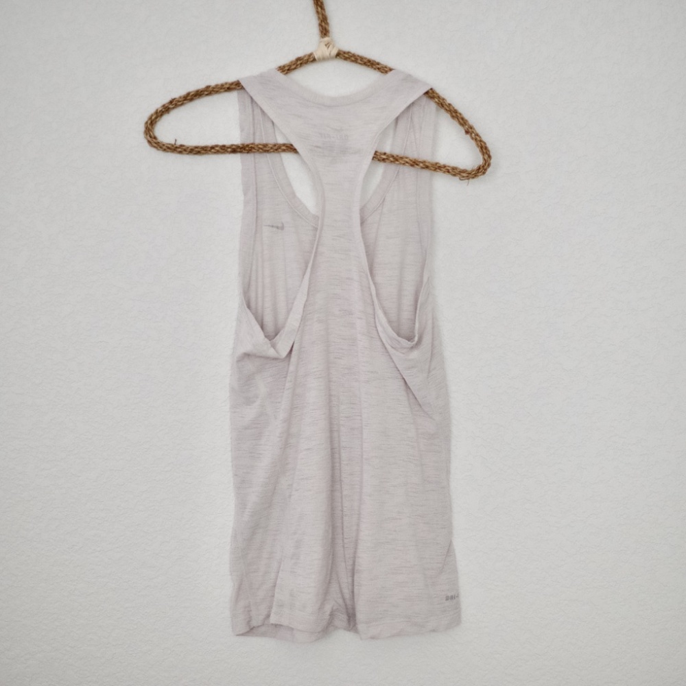 Nike Women's Dri-Fit Sheer Light Weight Pearl White Tank Top - XS